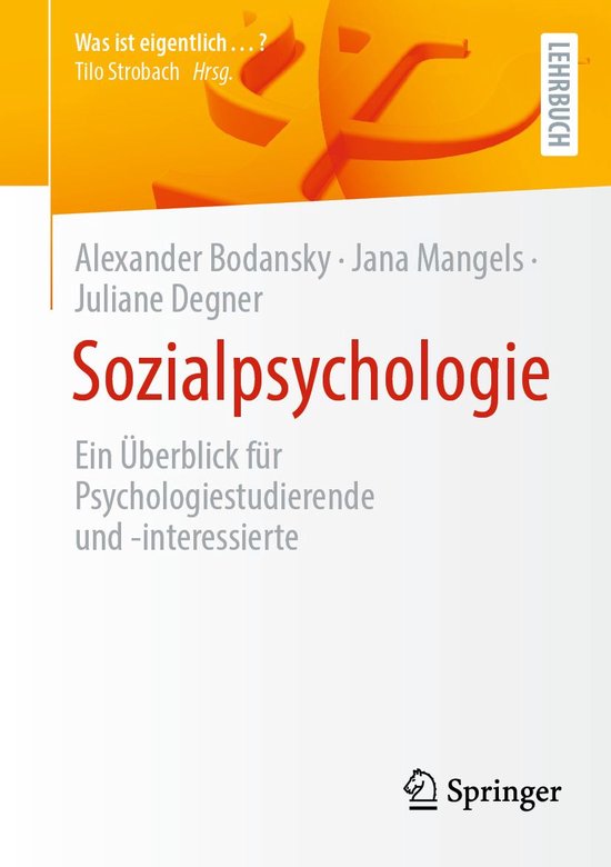 Psychology (German Language) - Sozialpsychologie - cover