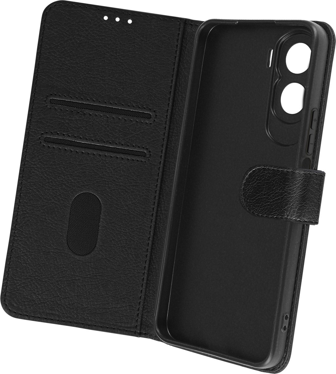 Avizar Foliohoes Geschikt voor Honor 90 Lite Portfolio en video-ondersteuning, Zwart