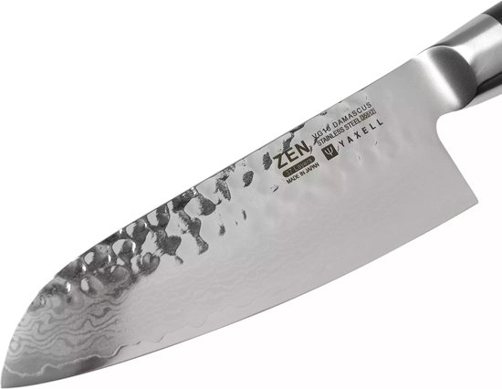Couteau de chef japonais Yaxell Zen Santoku 12,5 cm 37 couches acier damas inoxydable