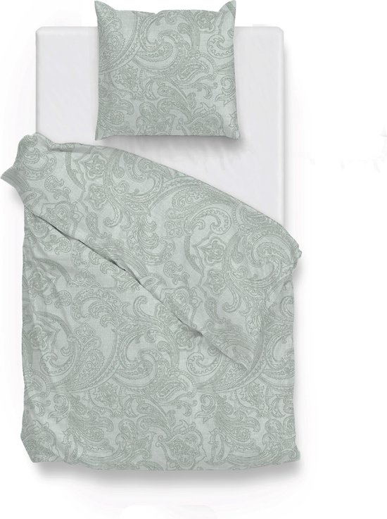 Foto: Zohome paisley di lino dekbedovertrek eenpersoons katoen 140x200 220cm groen