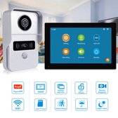 Video Deurbel Systeem - Draadloze Wifi Verbinding - Smart - 1080P - Deurtelefoon - Deurcamera - 7 Inch - Waterdicht - Touchscreen - Video Intercom - 32Gb Sd Kaart - Beveiliging - Intercomsysteem - Opneembaar