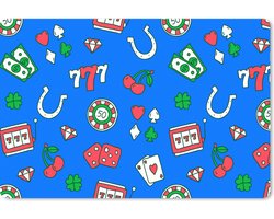 Muismat XXL 90x60 cm - Bureau onderlegger - Bureau mat Patronen - Casino - Gokkast - Poker - Bureaumat - Gaming mousepad xl - Bureaulegger groot - Computer deskmat