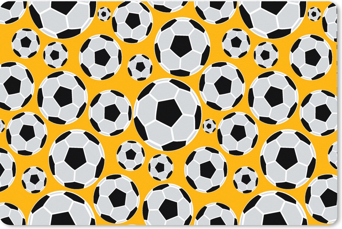 Muismat XXL 90x60 cm - Bureau onderlegger - Bureau mat Patronen - Sport - Voetbal - Jongens - Kinderen - Kids - Jongen - Bureaumat - Gaming mousepad xl - Bureaulegger groot - Computer deskmat