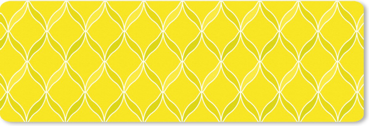 Muismat XXL 90x30 cm - Bureau onderlegger - Bureau mat Citroen - Patronen - Contour - Fruit - Bureaumat - Gaming mousepad xl - Bureaulegger groot - Computer deskmat