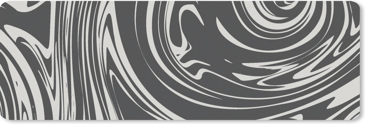 Muismat XXL 90x30 cm - Bureau onderlegger - Bureau mat Marmer - Grijs - IJzer - Bureaumat - Gaming mousepad xl - Bureaulegger groot - Computer deskmat