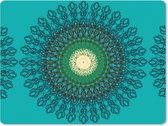 Muismat XXL - Bureau onderlegger - Bureau mat - Mandala - Design - Patronen - Filigraan - 80x60 cm - XXL muismat