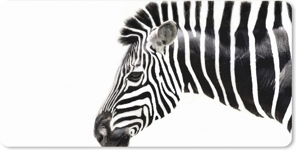 Muismat XXL 80x40 cm - Bureau onderlegger - Bureau mat Zebra - Dieren - Wit - Bureaumat - Gaming mousepad xl - Bureaulegger groot - Computer deskmat