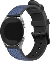 Strap-it Nylon hybrid bandje - geschikt voor Samsung Galaxy Watch 6 / 6 Classic / Watch 5 / 5 Pro / Watch 4 / 4 Classic - nylon / siliconen horlogeband voor Galaxy Watch 4-5-6 alle varianten - blauw