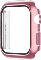 Screenprotector watch case - hoesje - geschikt voor Apple Watch Series 7 en 8 - 41 mm - roze