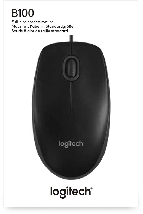 Logitech B100 - Muis - Zwart