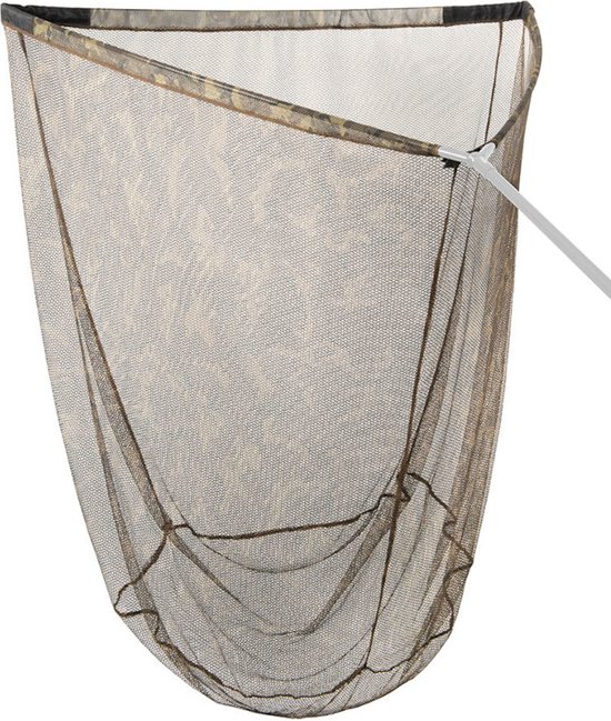 Wit schepnet met camouflage rand en gaas.