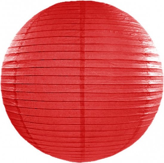 Luxe bol lampion rood 35 cm