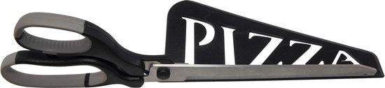 Ciseaux à pizza avec pelle 30 cm noir - Couteau à pizza - Coupe pizza - Pizza - Ustensiles de cuisine