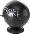 foto van Zwarte terras asbak Smoke 15 cm - Buiten asbakken - Tafelaccessoires - Tuin artikelen
