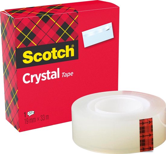 Scotch® Crystal Clear Tape, 19 mm x 33 m