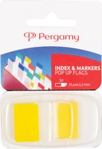 Pergamy index ft 43 x 25 mm, geel 12 stuks