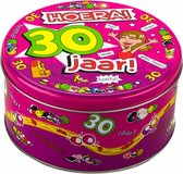 30 jaar snoeptrommel/koektrommel voor vrouw - 14 x 7,5 cm - 30e verjaardag cadeau