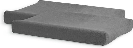 Jollein Aankleedkussenhoes Badstof 50x70cm - Storm Grey - 2 Stuks — afbeelding 4