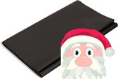 Nappe/nappe en papier noir avec serviettes de Noël - Table de dîner de Noël