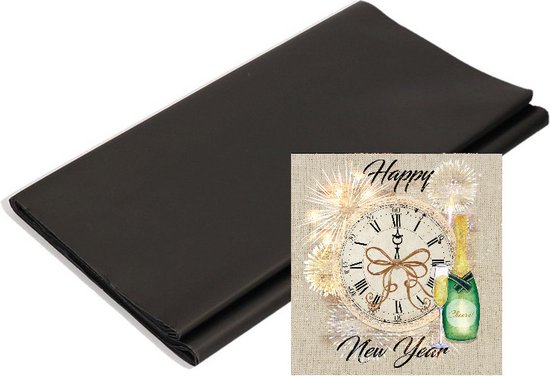 Poster Géant à Colorier OHOME Happy New Year 2026 - 76,2 X 183 Cm - Bannière De Coloriage Géante Pour Enfants - Activités De Fête - Fournitures De Fête Du Nouvel An Coloriage Geant Adulte