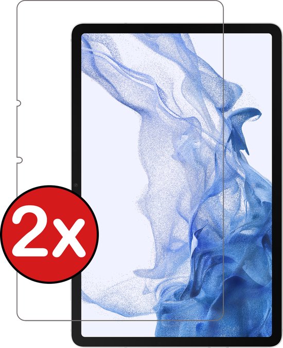 Screenprotector Geschikt voor Samsung Galaxy Tab S8 Plus Screenprotector Tempered Glass Screen Protector Gehard Glas - Screenprotector Geschikt voor Samsung Tab S8 Plus Screenprotector Glas - 2 PACK