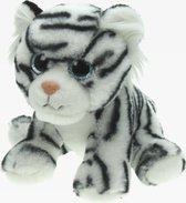 Pluche knuffel dieren witte Tijger van 25 cm - Speelgoed knuffels - Cadeau voor jongens/meisjes