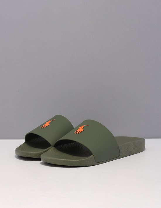 Polo Ralph Lauren P. Slide/ Cb Badslippers - Slippers flip flops - Heren -  Groen - Maat 44 | bol