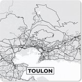Muismat - Mousepad - Toulon - Frankrijk - Plattegrond - Kaart - Stadskaart - 30x30 cm - Muismatten