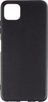 LuxeBass Hoesje geschikt voor Samsung Galaxy A22 4G - Anti Scratch - Silicone case - Soft cover - Zwart
