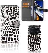 Bookcase Xiaomi Poco X4 Pro 5G Telefoon Hoesje Slangenprint