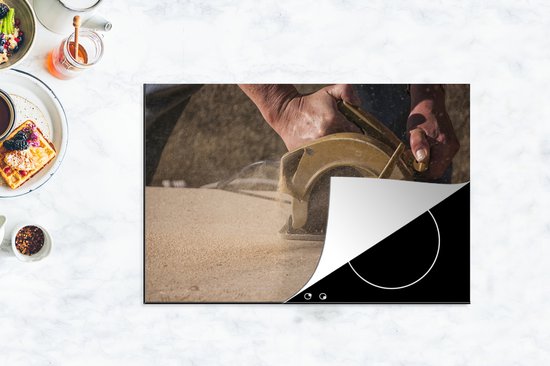 KitchenYeah® Inductie beschermer 83x51.5 cm - Een vloerplaat met techniek zagen met een cirkelzaag - Kookplaataccessoires - Afdekplaat voor kookplaat - Inductiebeschermer - Inductiemat - Inductieplaat mat