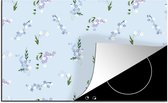 KitchenYeah® Inductie beschermer 91.6x52.7 cm - Patroon - Bloemen - Versiering - Kookplaataccessoires - Afdekplaat voor kookplaat - Inductiebeschermer - Inductiemat - Inductieplaat mat