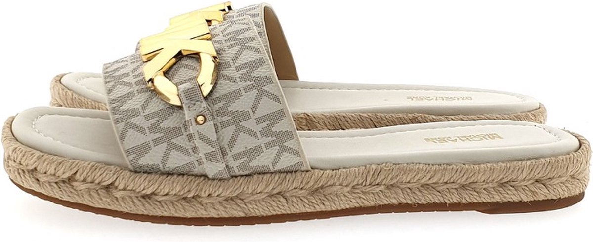 Michael Kors Izzy Slide Dames Slippers - Vanilla - Maat 36