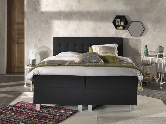 Nylon Meerdere Karu Dreamhouse® Shurgard Boxspring met Opbergruimte – Bed - 140 x 200 cm -  Antraciet | bol.com