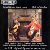 Bengt Ericson & Rolf Lafleur - Viola Da Gamba & Lute Duets by Ortiz, Motley, Dowland etc (CD)