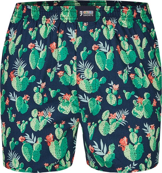 Happy Shorts Wijde Boxershort Cactus Print - Losse boxershort - Maat XL