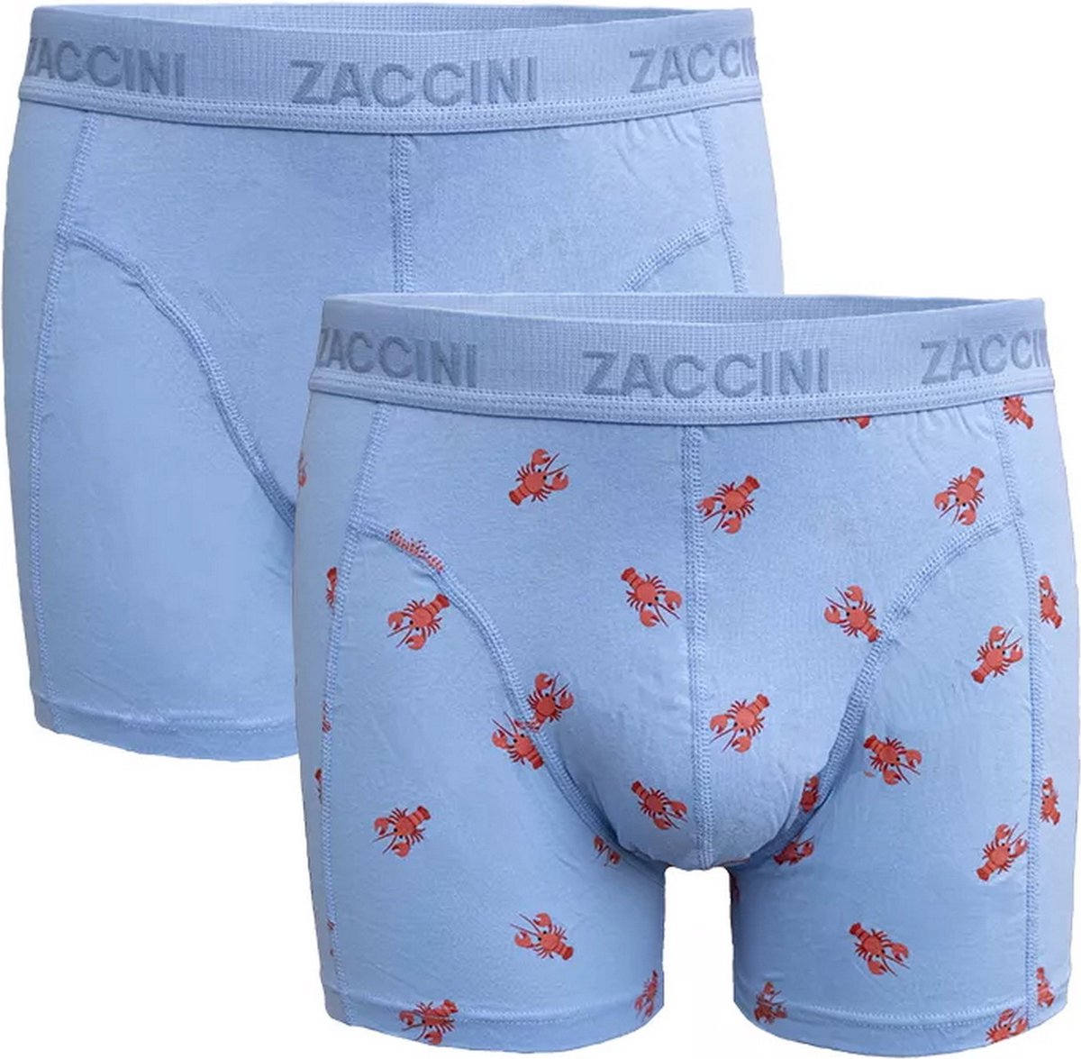 Zaccini - 2-Pack Boxershorts - Kreeft - Blauw