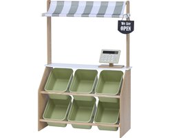 Teamson Kids Marktkraam Speelset - Kinderspeelgoed - Rollenspel Speelgoed - Groen