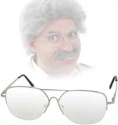 Ouderwetse nerd bril van metaal