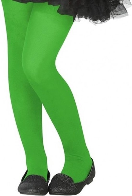 Ontembare tsunami Gering Neon groene verkleed panty voor kinderen | bol.com