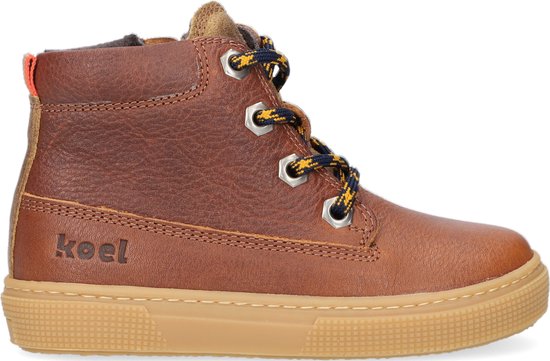 Koel4kids 03m008 Hoge sneakers - Leren Sneaker - Jongens - Cognac - Maat 28