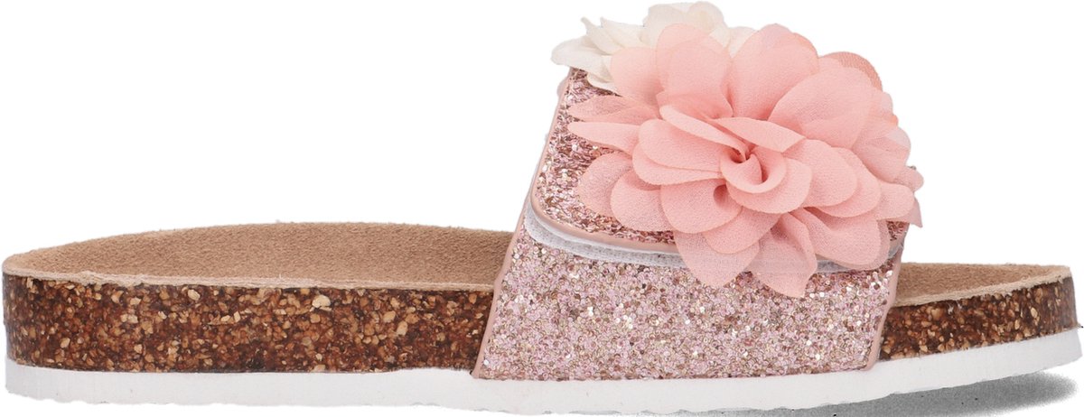 Colors Of California Slide-with Flowers Slippers - Meisjes - Roze - Maat 37