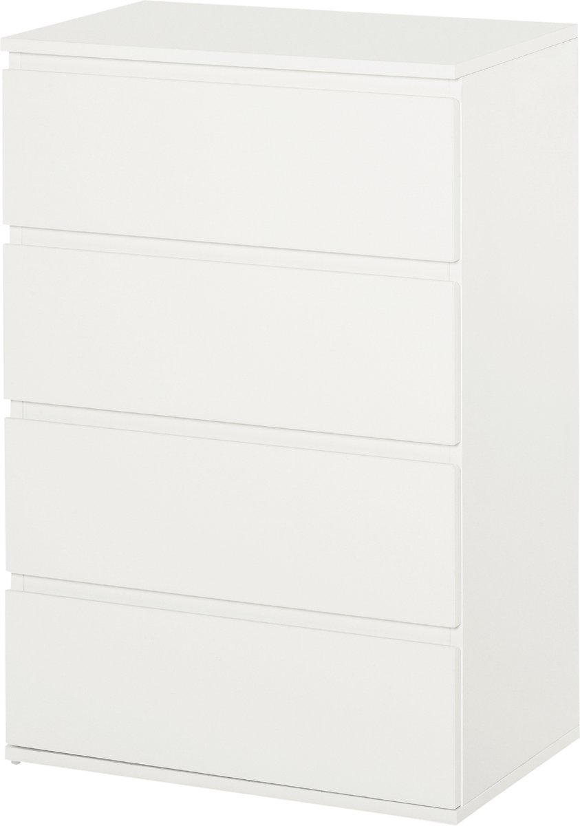 Homcom Kommode-Holzwerkstoff-55L x 33B x 80H cm-Weiß