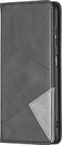 Mobigear Rhombus Slim Telefoonhoesje geschikt voor Nokia G21 Hoesje Bookcase - Zwart