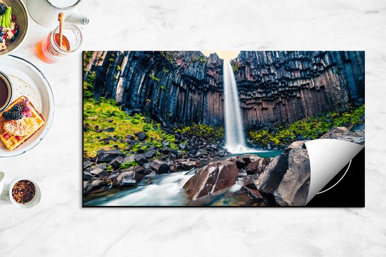 Chefcare Inductie Beschermer Waterval in IJsland - 95x55 cm - Afdekplaat Inductie - Kookplaat Beschermer - Inductie Mat