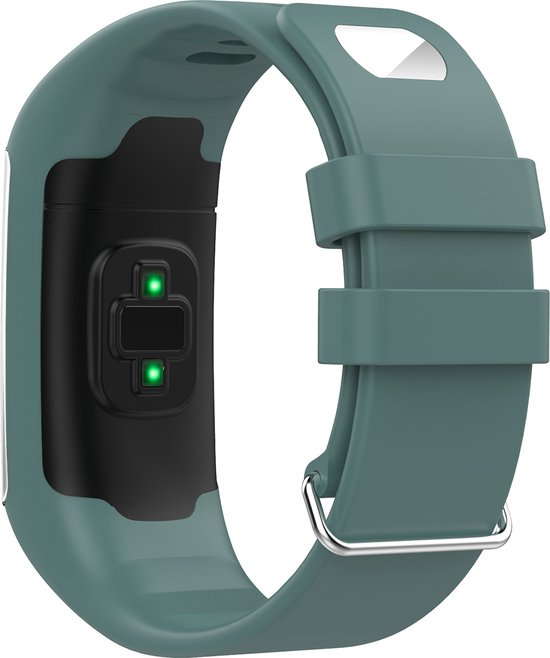 Bracelet Silicone Strap-it Polar A360 / A370 - Gris/Vert