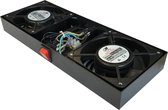 DSIT Fan-pakket met 2 ventilatoren en thermostaat geschikt voor wandkasten - serverbehuizing - serverrack