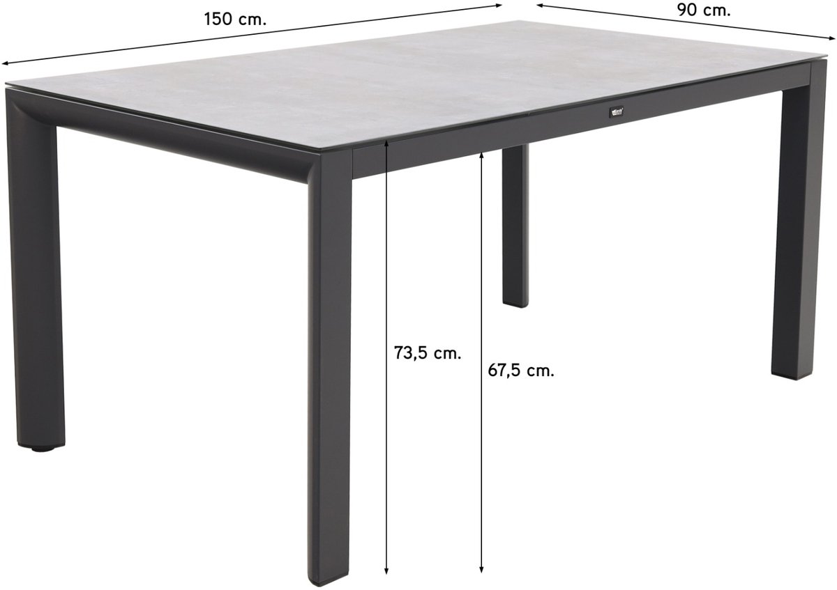 Hartman Valentino/Baltimor 150 cm. verstelbare tuinset - 5-delig – foto 5