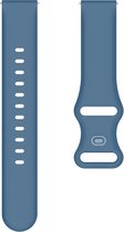 Siliconen bandje - geschikt voor Huawei Watch GT 2 42 mm / GT 3 42 mm / GT 3 Active 42 mm / GT 3 Pro 43 mm / GT 3 Elegant - blauw