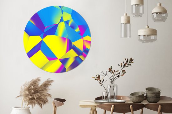 Un fond abstrait avec une structure en losange Assiette en plastique cercle mural ⌀ 120 cm - impression photo sur cercle mural / cercle vivant (décoration murale) XXL / Groot format!